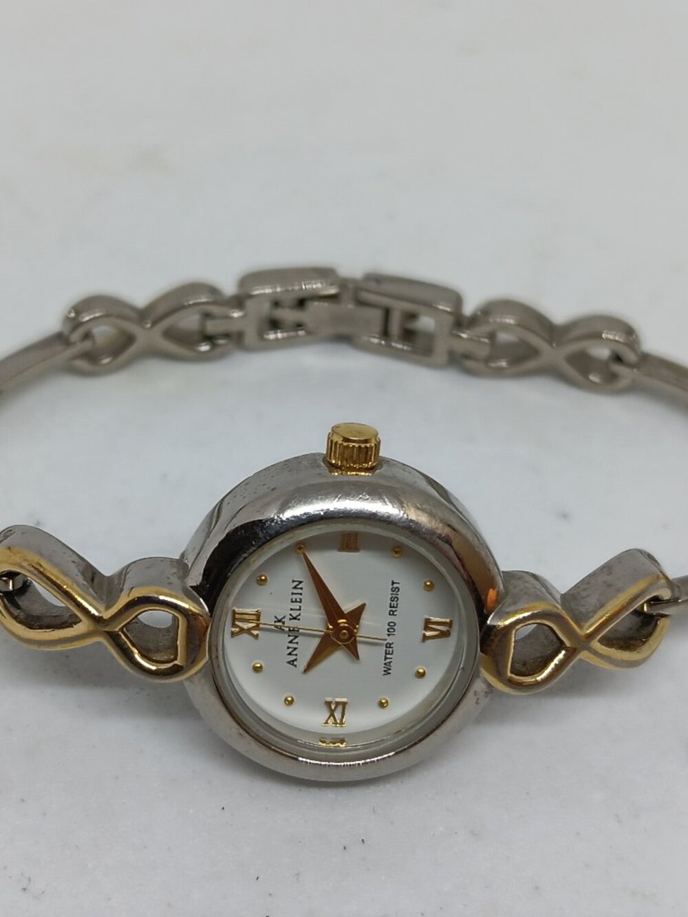 VINTAGE 1990s Anne Klein 10/5903 Women's 19mm Two Tone Quartz Watch NEW BATT